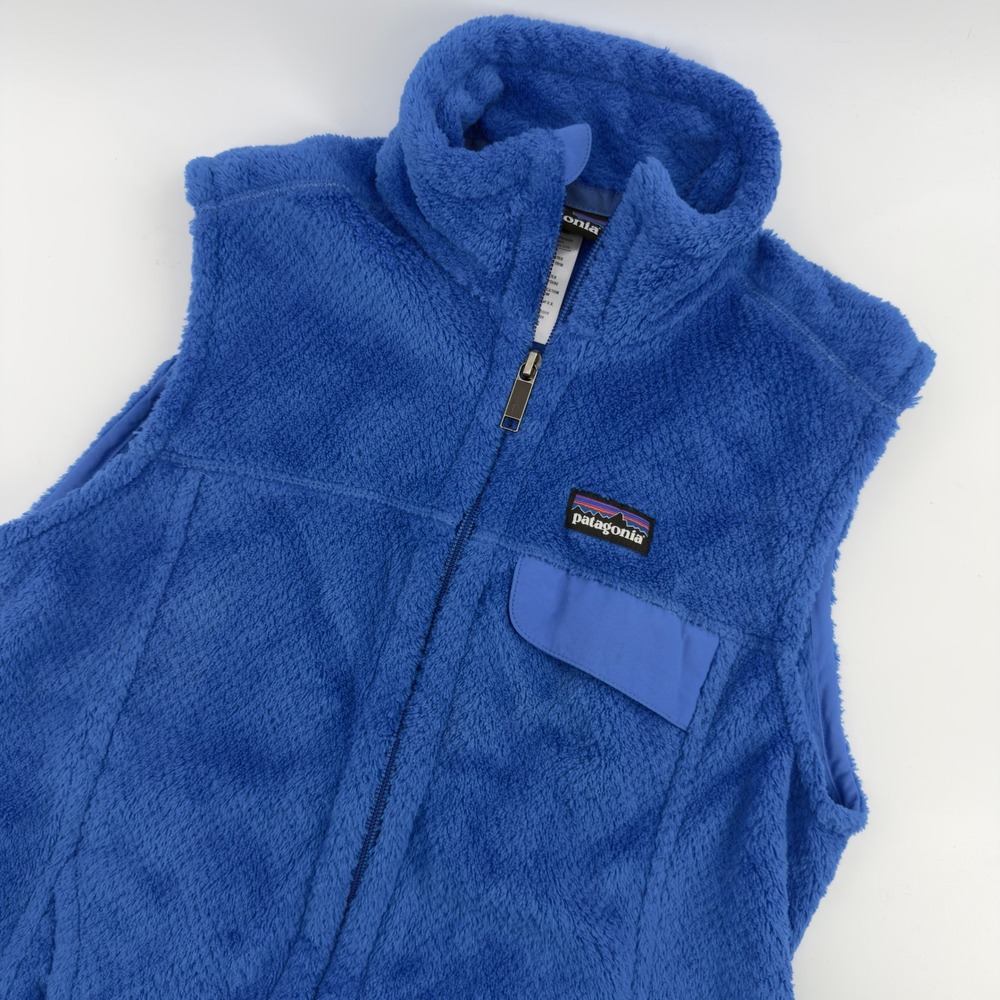 Patagonia Los Gatos Fleece Vest Blue Womens Small Full Zip